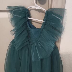 H&M tulle green party dress - girls size 6